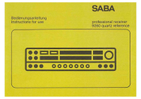 Saba 9260-Quartz - Owners Manual